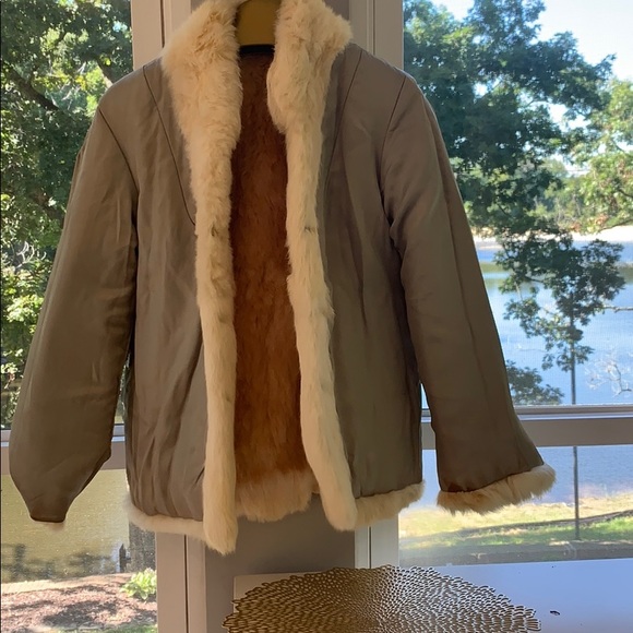 Multicolored Real Rabbit Jacket (Small) - Picture 6 of 9